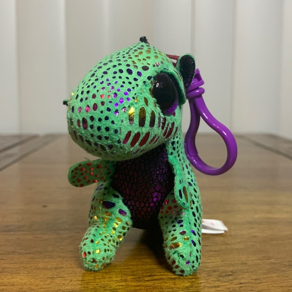 Ty | Toys | Ty Beanie Boos Cinder Green Dragon Clip With Glitter Eyes